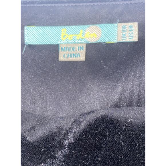 Boden Black Circle Velvet Sheath Lined Dress 6R US Lined - Picture 5 of 7